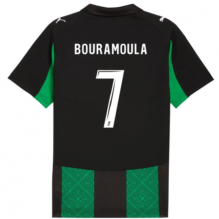 DanxenメンズIlies Bouramoula#7黒緑アウェイシャツ2025/26ジャージーユニフォーム
