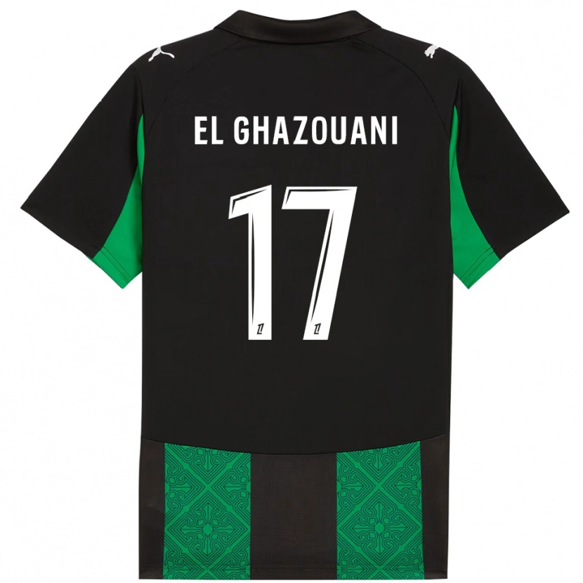 DanxenメンズFatima El Ghazouani#17黒緑アウェイシャツ2025/26ジャージーユニフォーム