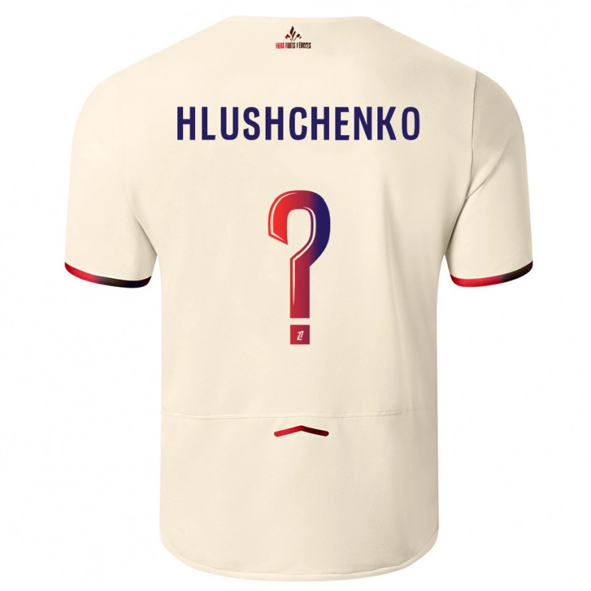 DanxenメンズInna Hlushchenko#0オフホワイト赤アウェイシャツ2025/26ジャージーユニフォーム