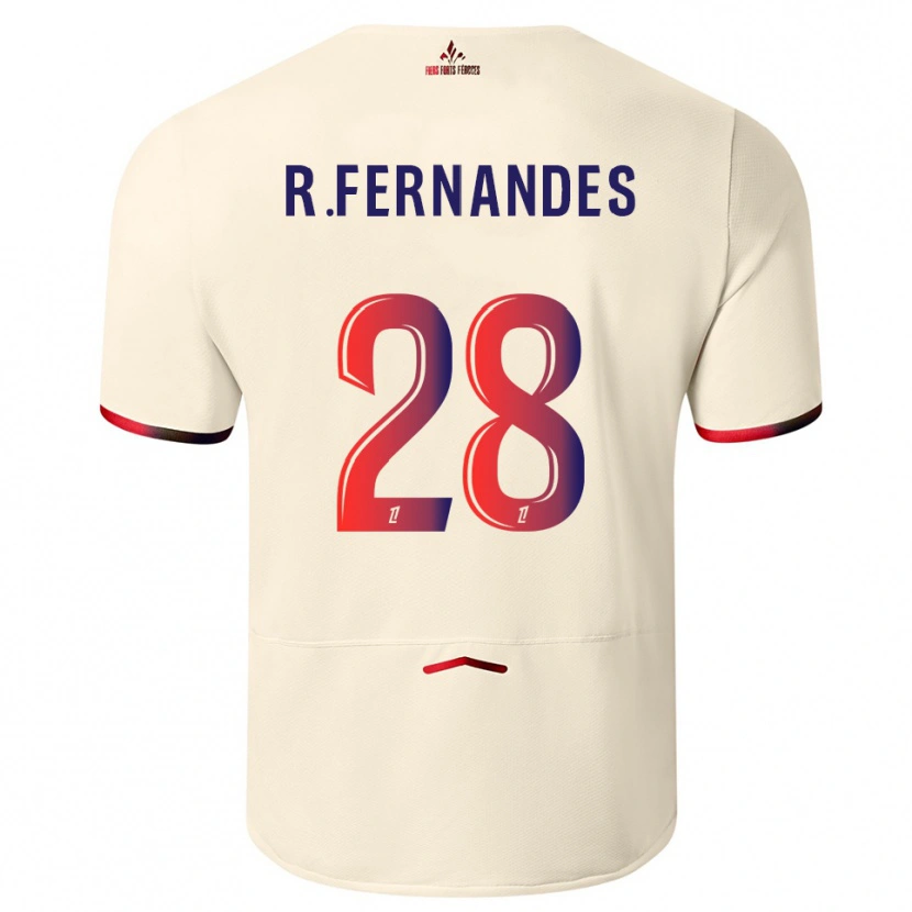Danxenメンズラファエル・フェルナンデス#28オフホワイト赤アウェイシャツ2025/26ジャージーユニフォーム