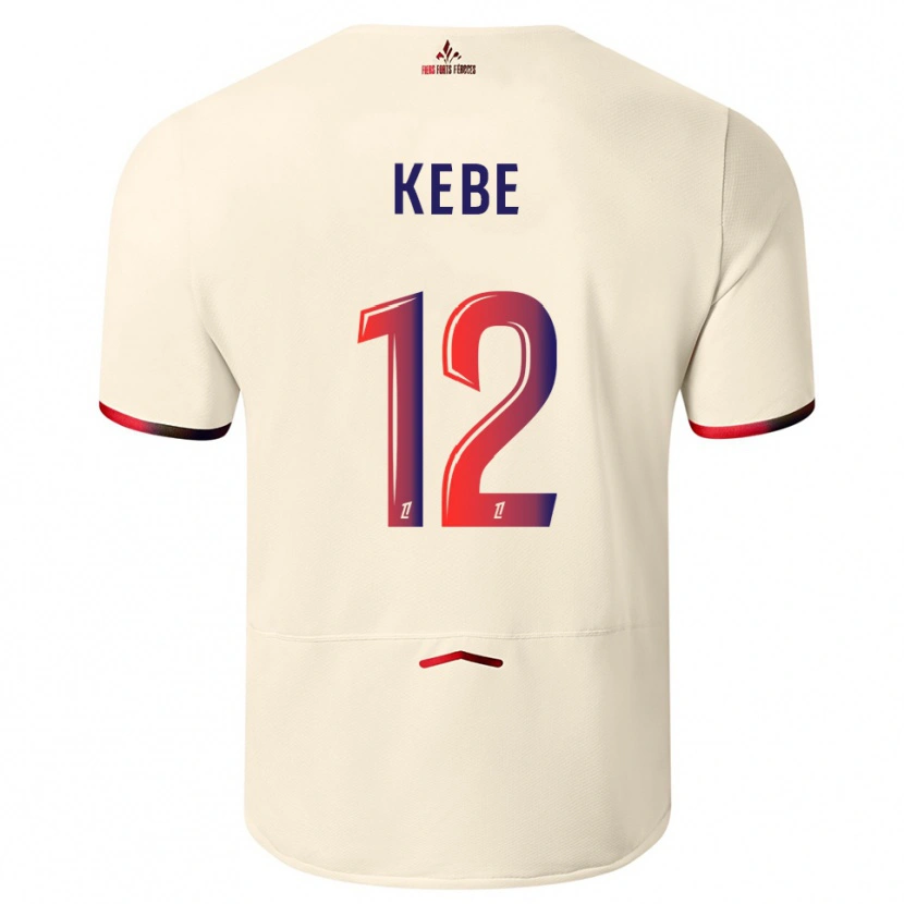 DanxenメンズHamadi Kebe#12オフホワイト赤アウェイシャツ2025/26ジャージーユニフォーム