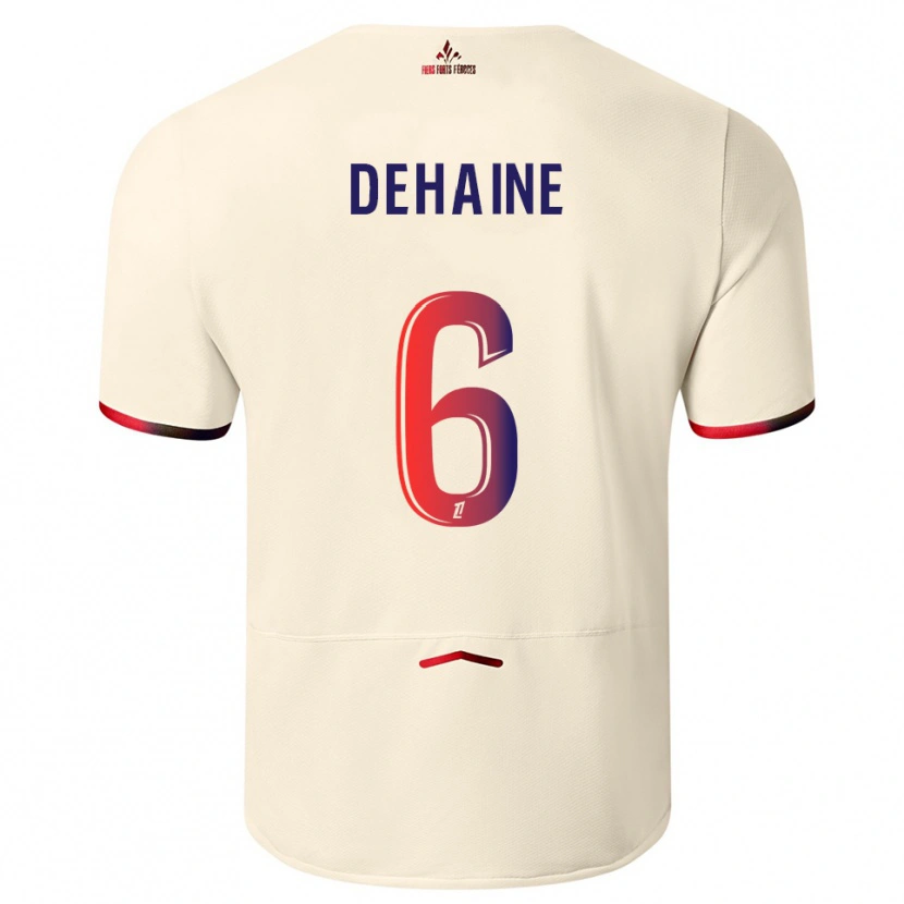 DanxenメンズAxel Dehaine#6オフホワイト赤アウェイシャツ2025/26ジャージーユニフォーム