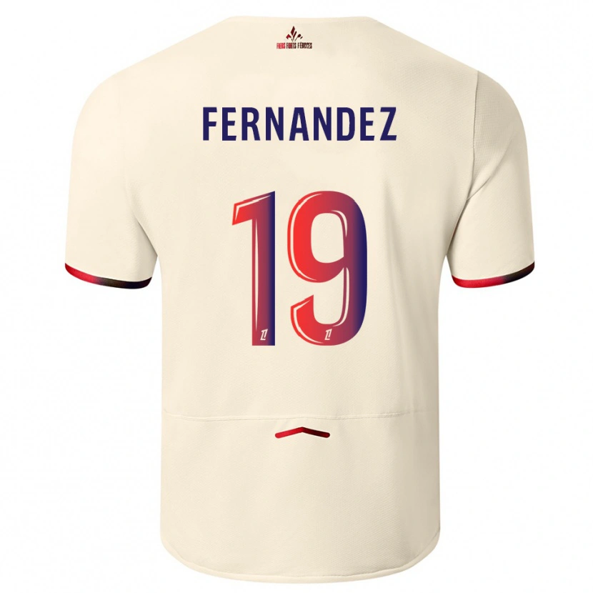 Danxenメンズマティアス・フェルナンデス・パルドー#19オフホワイト赤アウェイシャツ2025/26ジャージーユニフォーム