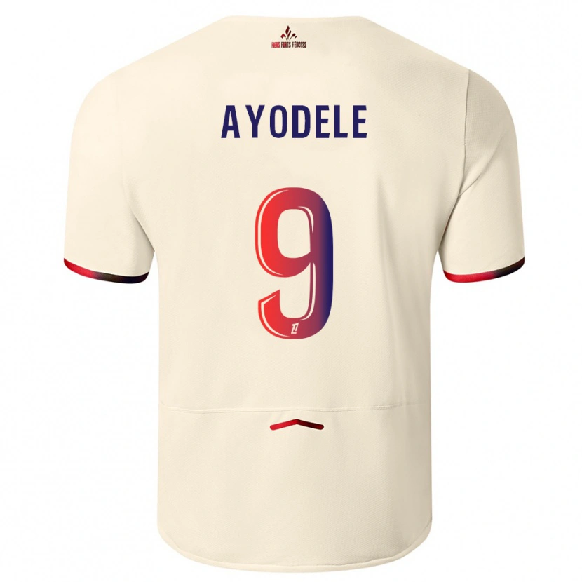 DanxenメンズAdeshina Ayodele#9オフホワイト赤アウェイシャツ2025/26ジャージーユニフォーム
