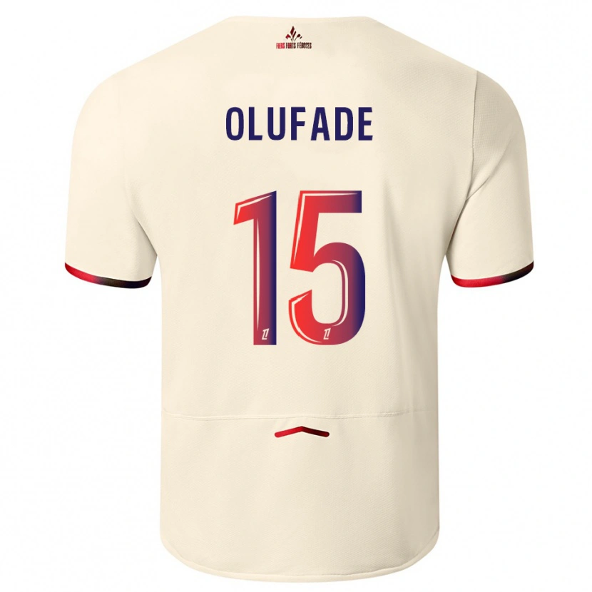 DanxenメンズKingsley Olufade#15オフホワイト赤アウェイシャツ2025/26ジャージーユニフォーム