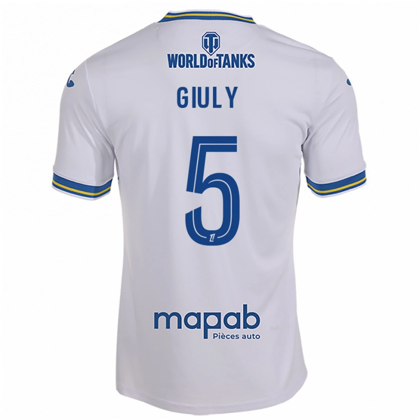 DanxenメンズJade Giuly#5白空色アウェイシャツ2025/26ジャージーユニフォーム