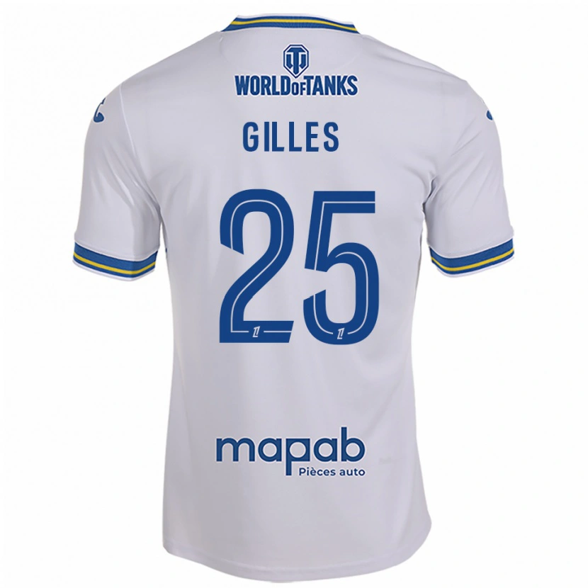 DanxenメンズElodie Gilles#25白空色アウェイシャツ2025/26ジャージーユニフォーム