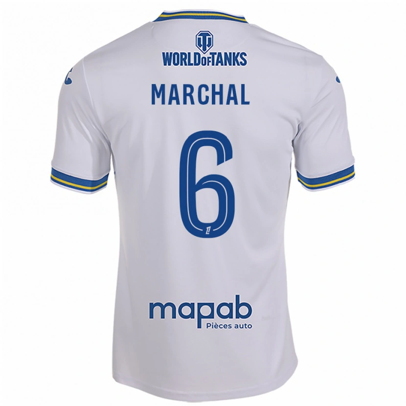 DanxenメンズNoam Marchal#6白空色アウェイシャツ2025/26ジャージーユニフォーム