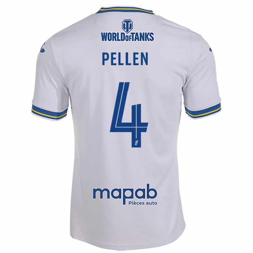 DanxenメンズLouise Pellen#4白空色アウェイシャツ2025/26ジャージーユニフォーム