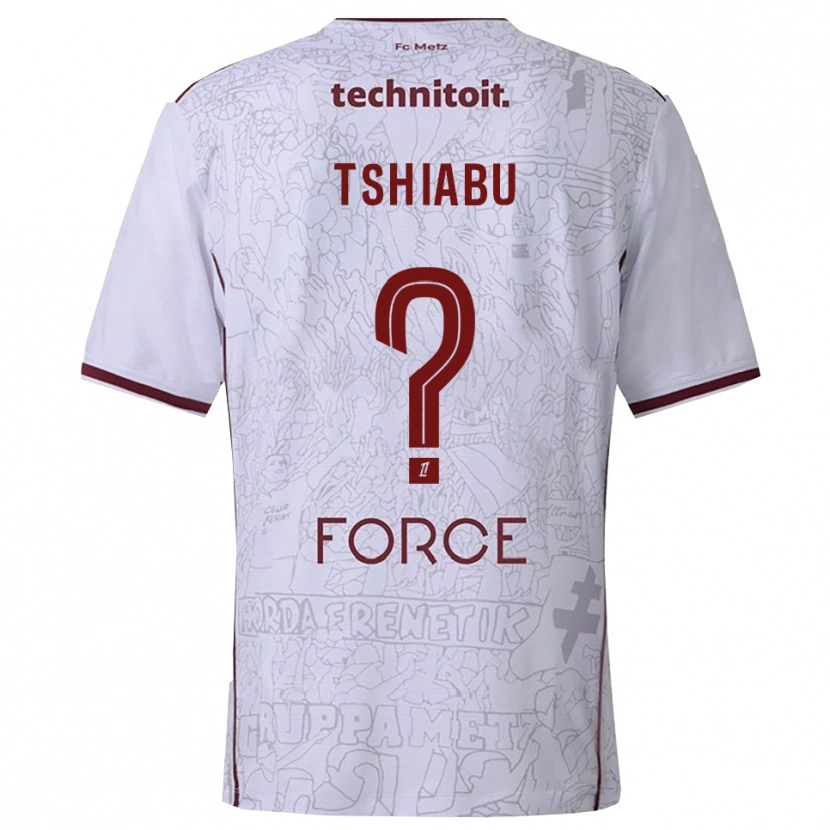 DanxenメンズJoan Tshiabu#0白バーガンディアウェイシャツ2025/26ジャージーユニフォーム