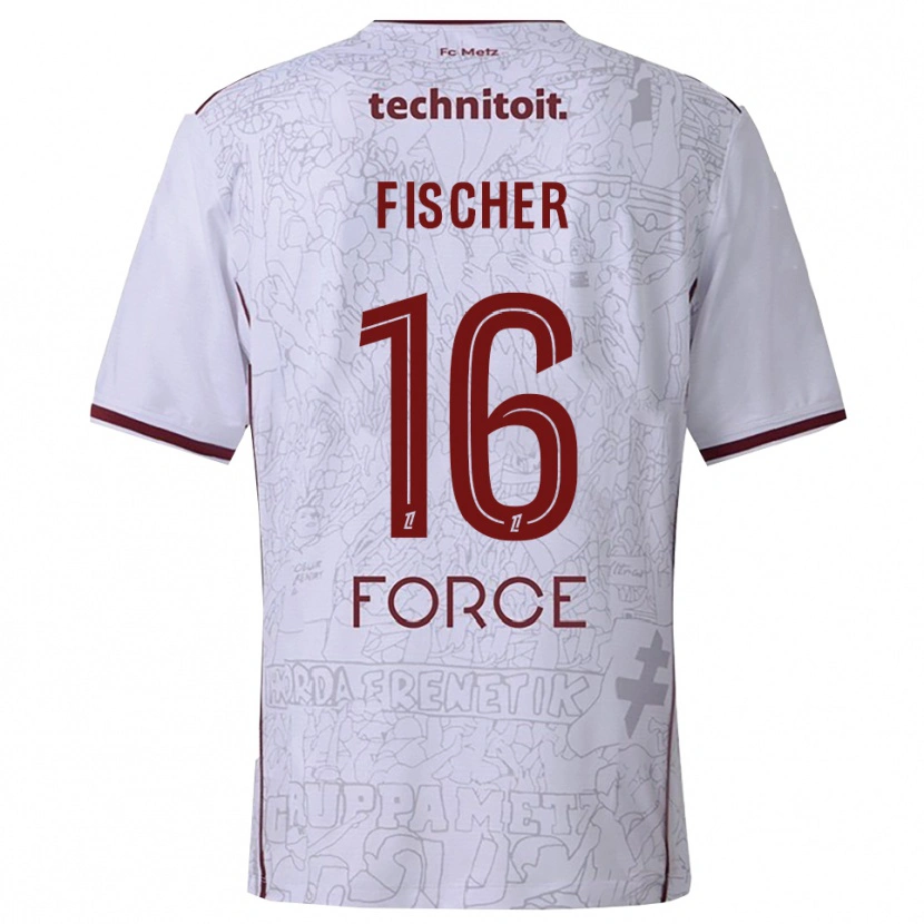 Danxenメンズジョナサン・フロスト・フィッシャー#16白バーガンディアウェイシャツ2025/26ジャージーユニフォーム