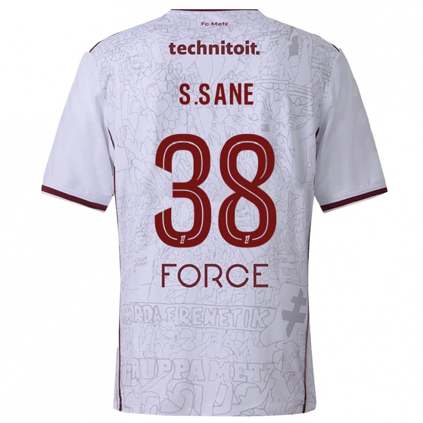DanxenメンズSadibou Sané#38白バーガンディアウェイシャツ2025/26ジャージーユニフォーム
