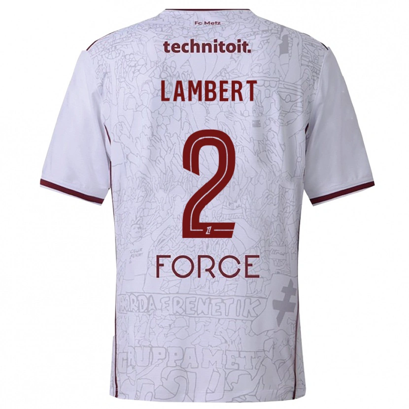 DanxenメンズAnaïs Lambert#2白バーガンディアウェイシャツ2025/26ジャージーユニフォーム