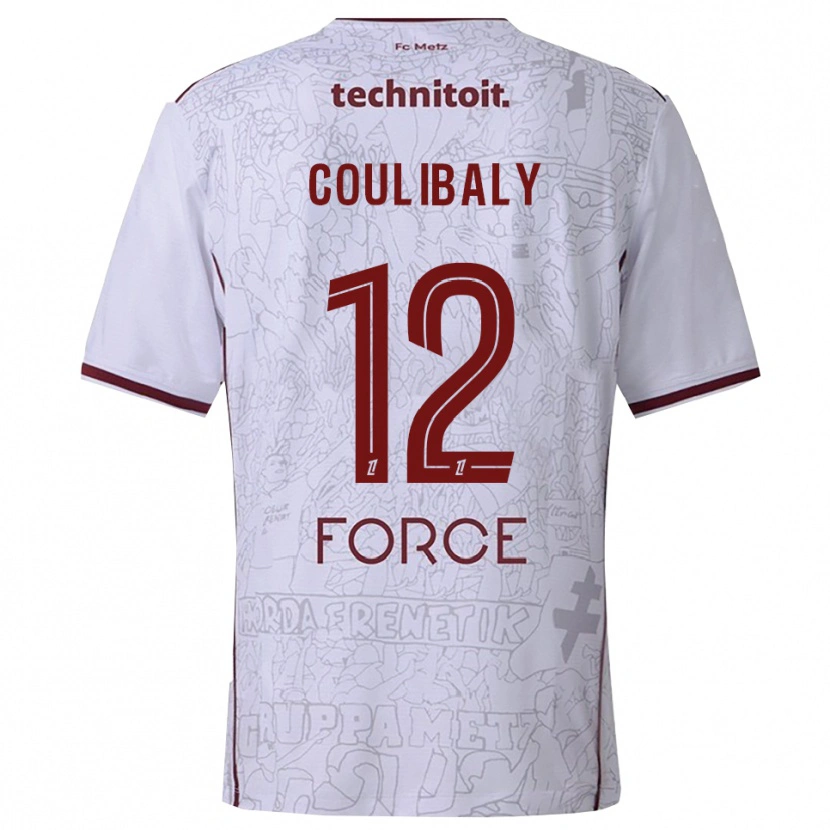 DanxenメンズKady Coulibaly#12白バーガンディアウェイシャツ2025/26ジャージーユニフォーム