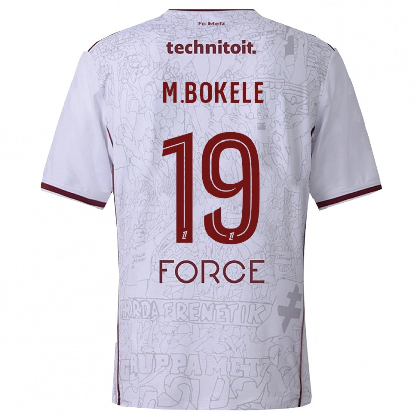 DanxenメンズMorgan Bokele#19白バーガンディアウェイシャツ2025/26ジャージーユニフォーム