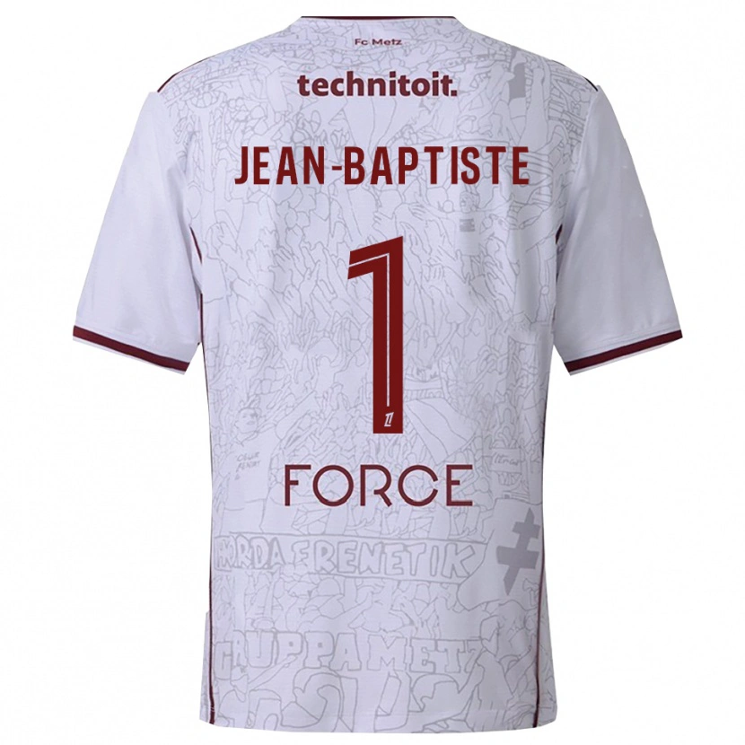 DanxenメンズRomain Jean-Baptiste#1白バーガンディアウェイシャツ2025/26ジャージーユニフォーム