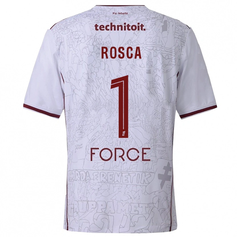 DanxenメンズDaniel Rosca#1白バーガンディアウェイシャツ2025/26ジャージーユニフォーム