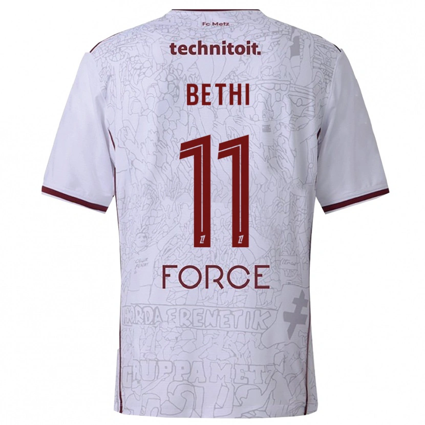 DanxenメンズMélissa Bethi#11白バーガンディアウェイシャツ2025/26ジャージーユニフォーム