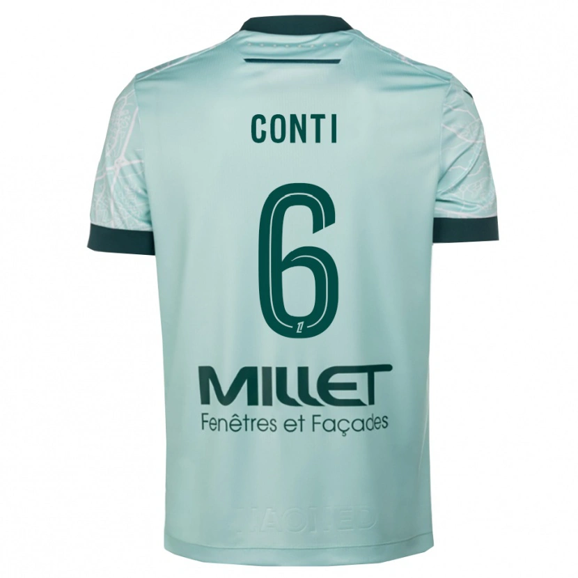 DanxenメンズAlexandre Conti#6緑白アウェイシャツ2025/26ジャージーユニフォーム