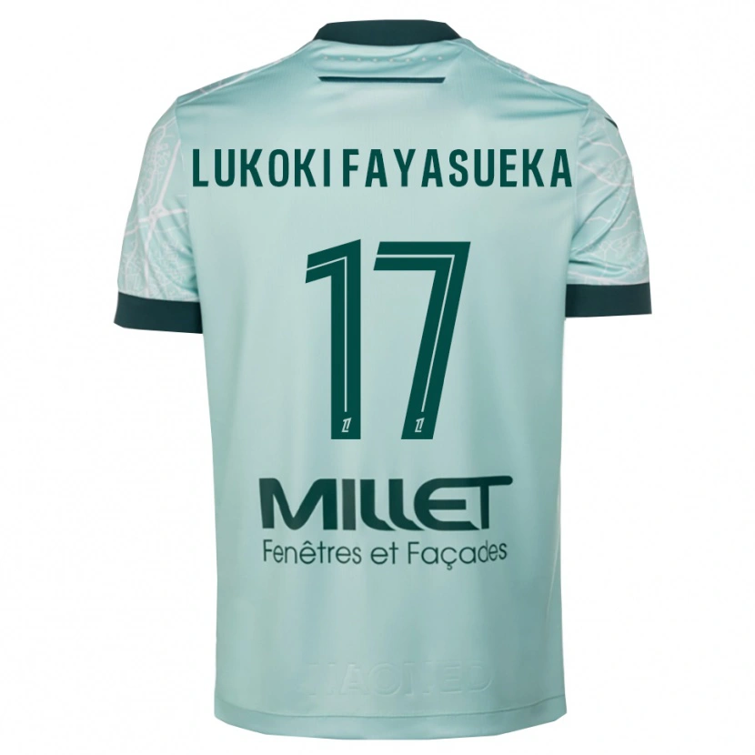 DanxenメンズKévin Lukoki Fayasueka#17緑白アウェイシャツ2025/26ジャージーユニフォーム