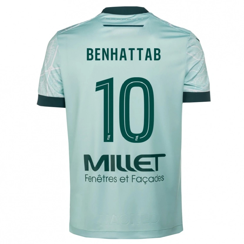 DanxenメンズYassine Benhattab#10緑白アウェイシャツ2025/26ジャージーユニフォーム