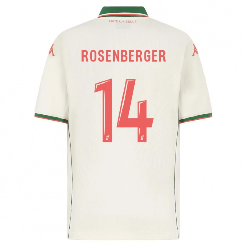 DanxenメンズLéa Rosenberger#14白緑アウェイシャツ2025/26ジャージーユニフォーム
