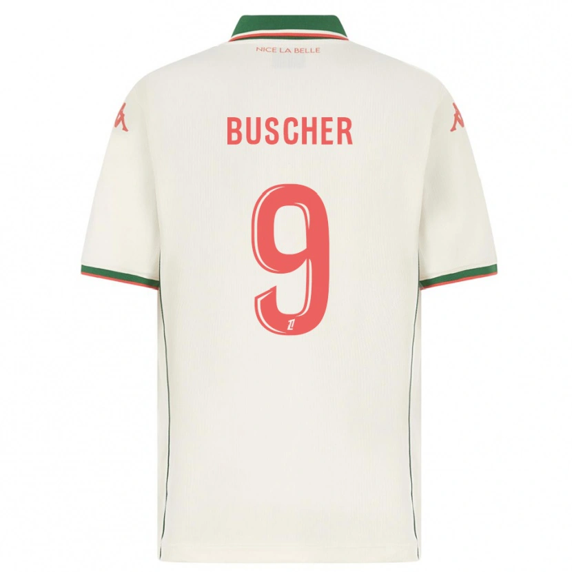DanxenメンズMickaël Buscher#9白緑アウェイシャツ2025/26ジャージーユニフォーム