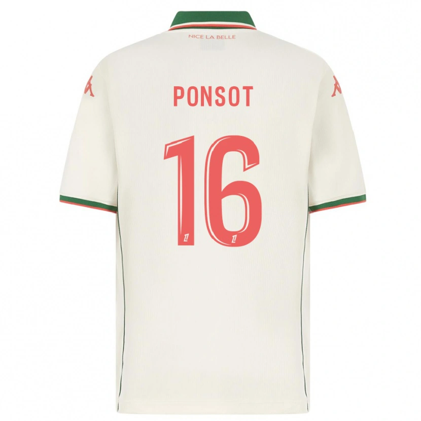 DanxenメンズMartin Ponsot#16白緑アウェイシャツ2025/26ジャージーユニフォーム