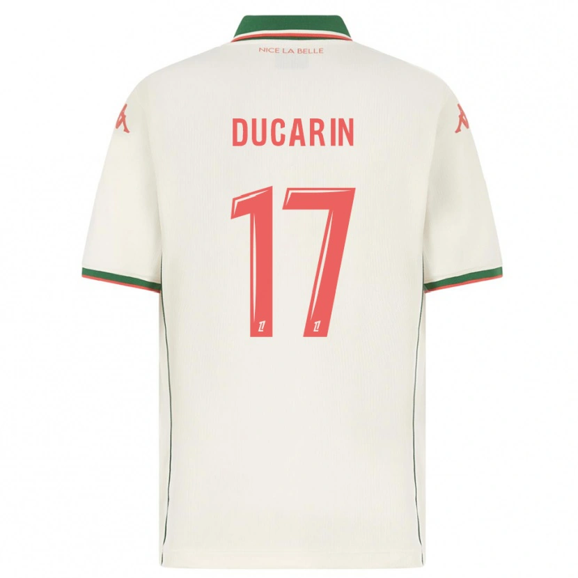 DanxenメンズLéa Ducarin#17白緑アウェイシャツ2025/26ジャージーユニフォーム