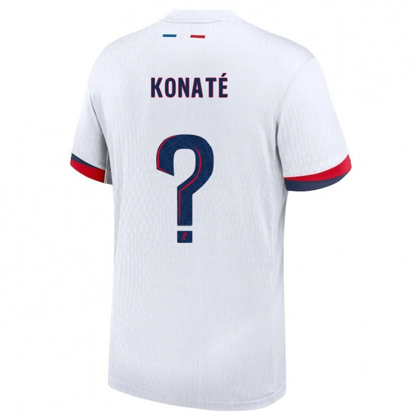 DanxenメンズSeydou Konaté#0白赤アウェイシャツ2025/26ジャージーユニフォーム