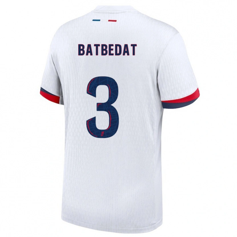DanxenメンズLucas Batbedat#3白赤アウェイシャツ2025/26ジャージーユニフォーム