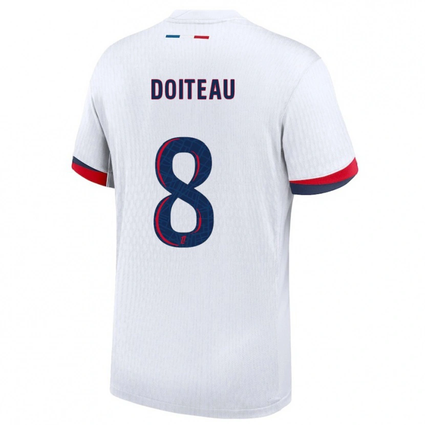 DanxenメンズBenoit Doiteau#8白赤アウェイシャツ2025/26ジャージーユニフォーム