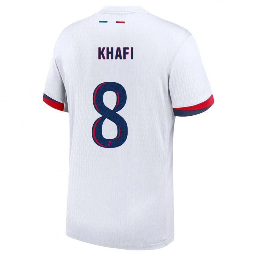 DanxenメンズYanis Khafi#8白赤アウェイシャツ2025/26ジャージーユニフォーム
