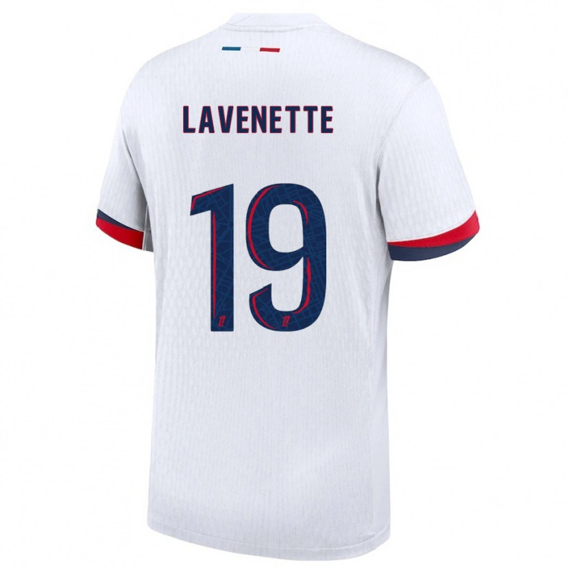 DanxenメンズMathias Lavenette#19白赤アウェイシャツ2025/26ジャージーユニフォーム