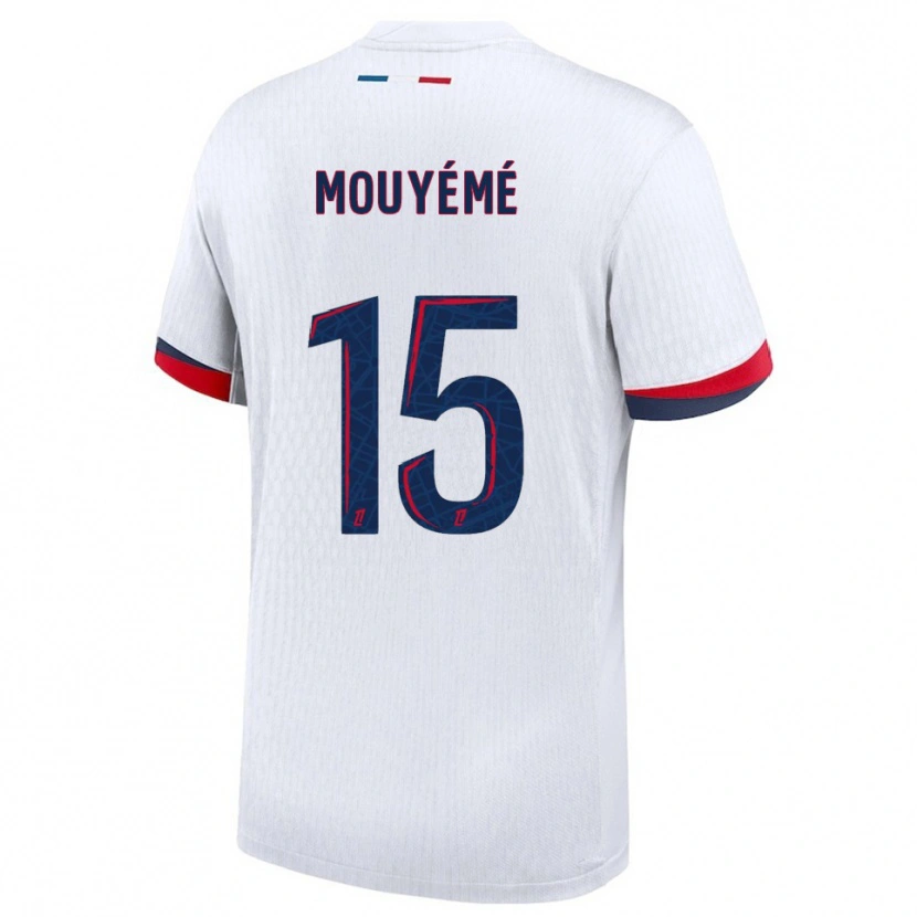 DanxenメンズThéo Mouyémé#15白赤アウェイシャツ2025/26ジャージーユニフォーム