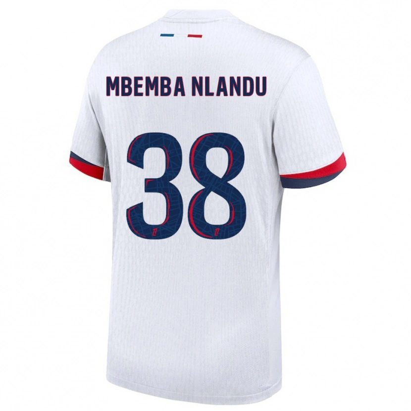 DanxenメンズEmmanuel Mbemba#38白赤アウェイシャツ2025/26ジャージーユニフォーム