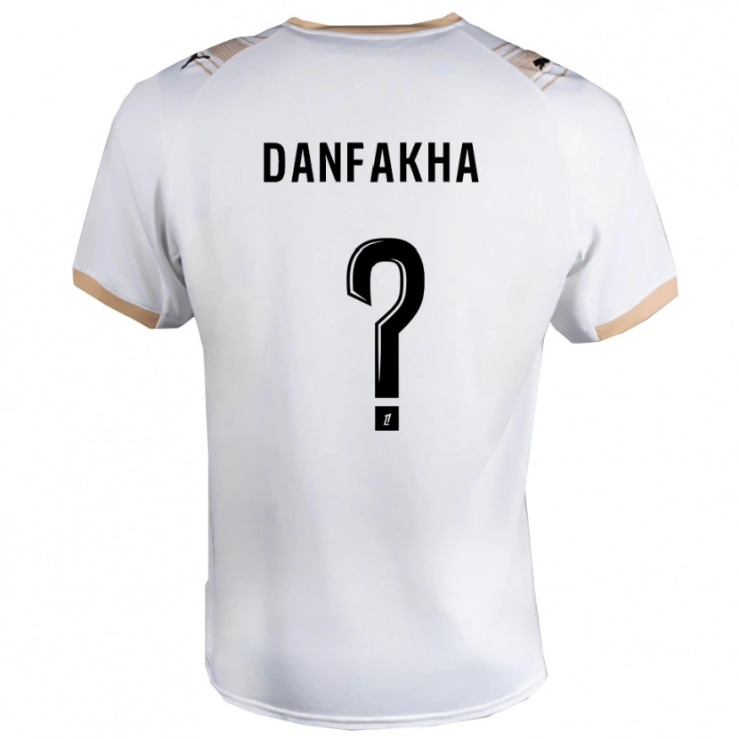 Danxenメンズディラ・ダンファカ#0白黒アウェイシャツ2025/26ジャージーユニフォーム