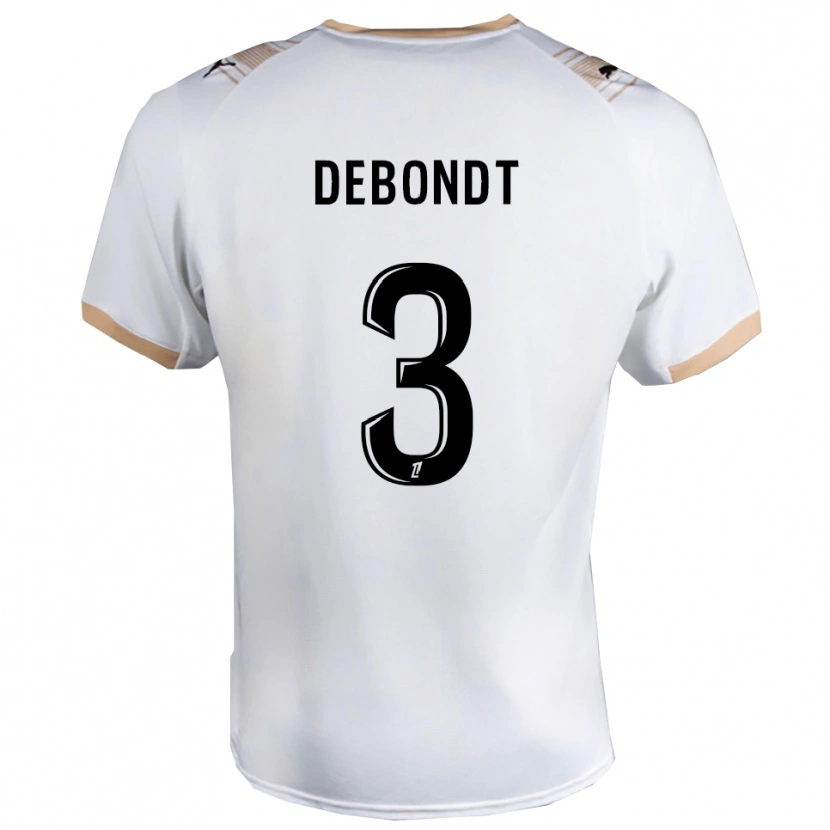 DanxenメンズMaël Debondt#3白黒アウェイシャツ2025/26ジャージーユニフォーム