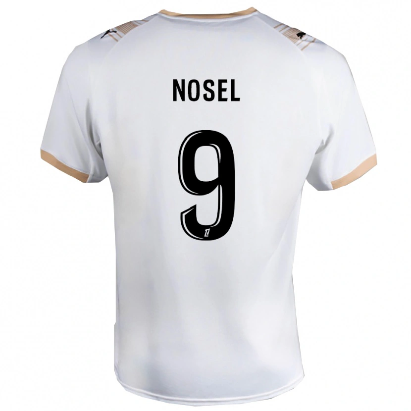 DanxenメンズAdam Nosel#9白黒アウェイシャツ2025/26ジャージーユニフォーム