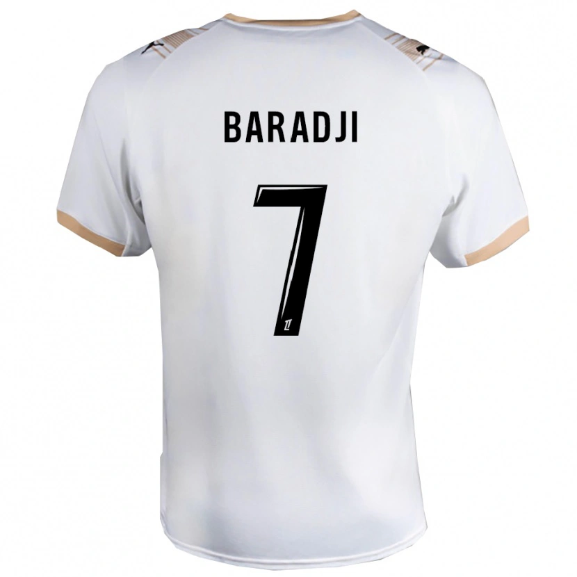 DanxenメンズAdama Baradji#7白黒アウェイシャツ2025/26ジャージーユニフォーム
