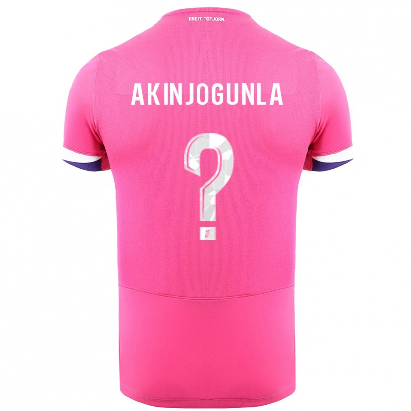 DanxenメンズMichaël Akinjogunla#0ピンク白アウェイシャツ2025/26ジャージーユニフォーム