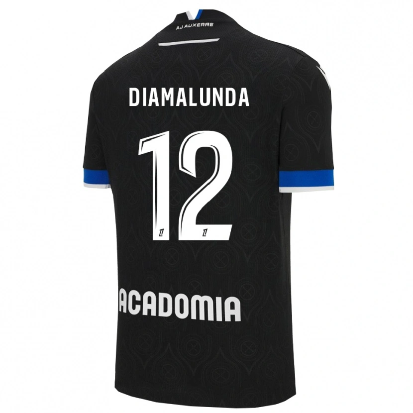DanxenメンズEvan Diamalunda#12黒白アウェイシャツ2025/26ジャージーユニフォーム