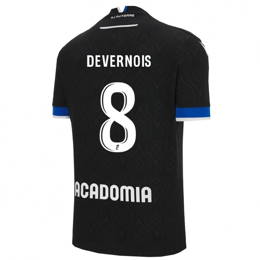 DanxenメンズTidiane Devernois#8黒白アウェイシャツ2025/26ジャージーユニフォーム
