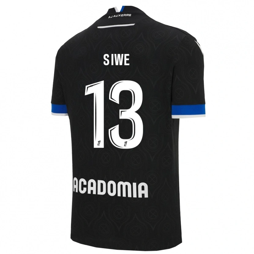 DanxenメンズTelli Siwe#13黒白アウェイシャツ2025/26ジャージーユニフォーム