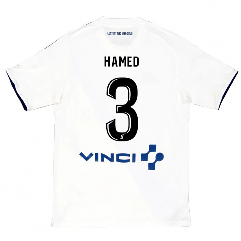 DanxenメンズNoah Hamed#3白青アウェイシャツ2025/26ジャージーユニフォーム