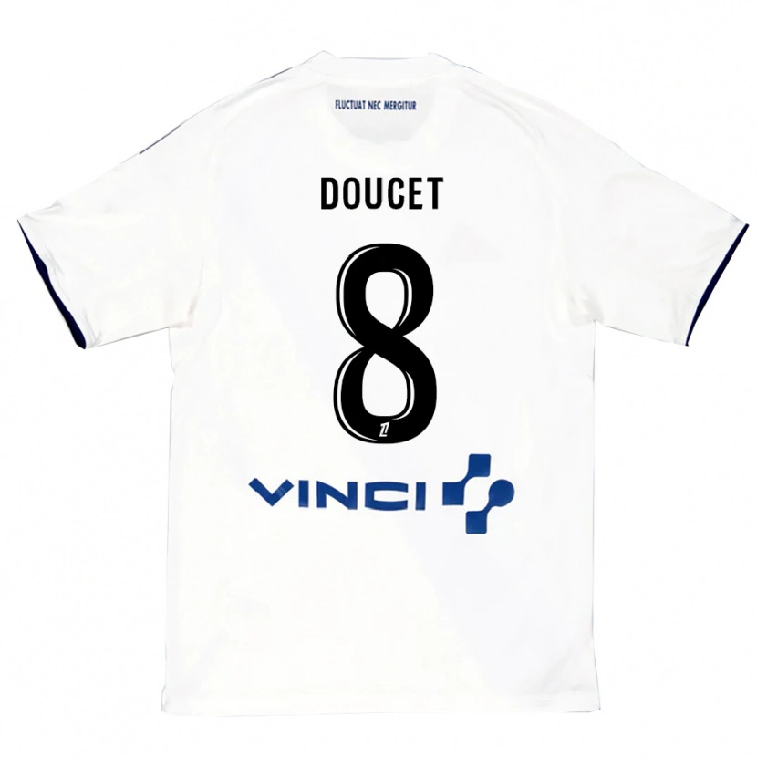 DanxenメンズLohann Doucet#8白青アウェイシャツ2025/26ジャージーユニフォーム