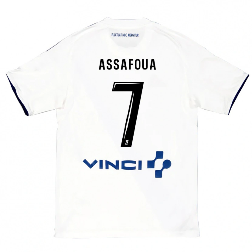 DanxenメンズNolhan Assafoua#7白青アウェイシャツ2025/26ジャージーユニフォーム