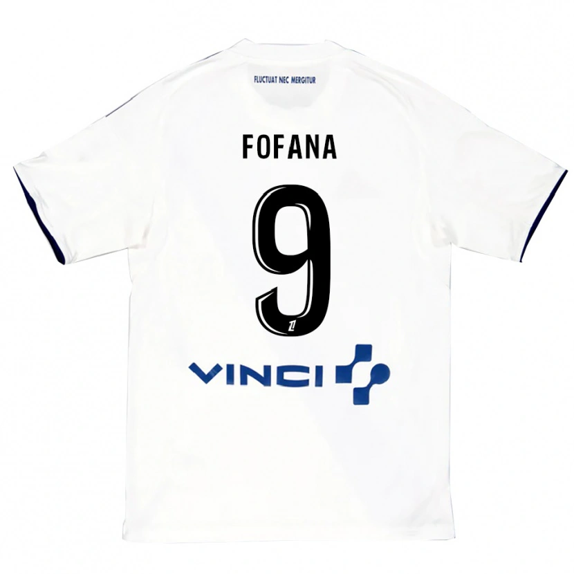 DanxenメンズKyliann Fofana#9白青アウェイシャツ2025/26ジャージーユニフォーム