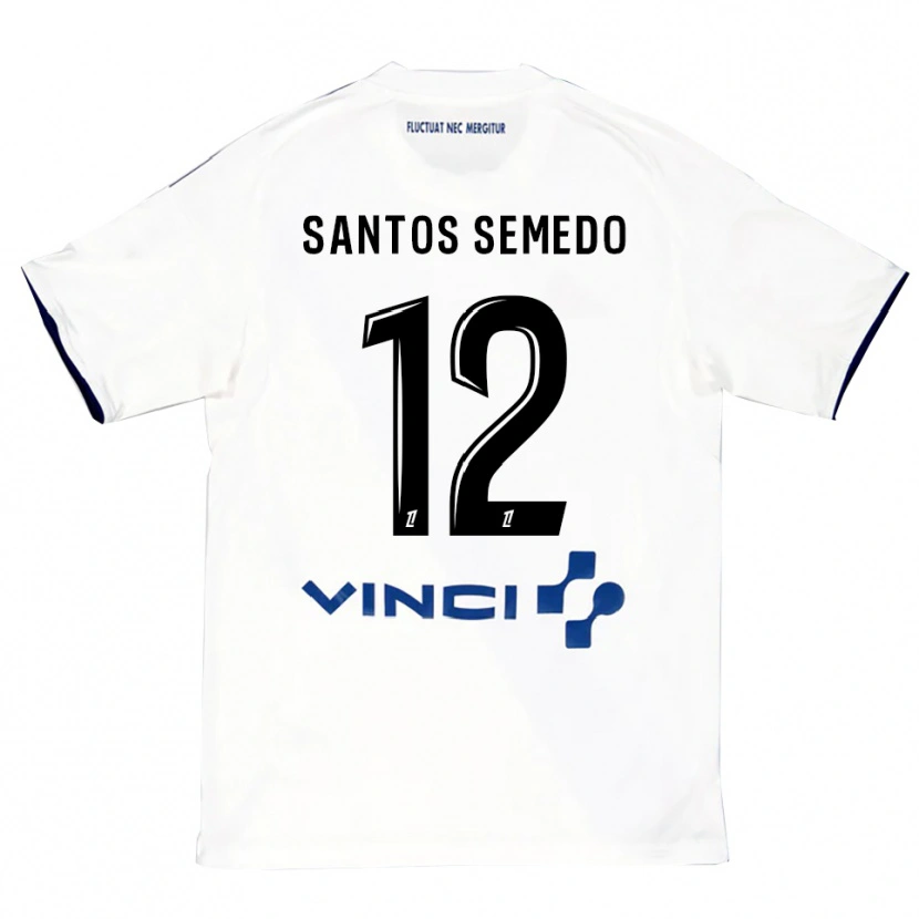 DanxenメンズIlyes Dos Santos Semedo#12白青アウェイシャツ2025/26ジャージーユニフォーム