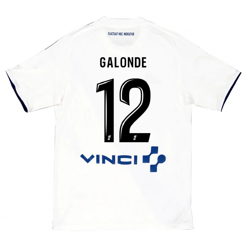 DanxenメンズMathis Galonde#12白青アウェイシャツ2025/26ジャージーユニフォーム